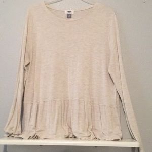 Babydoll Cream long sleeve